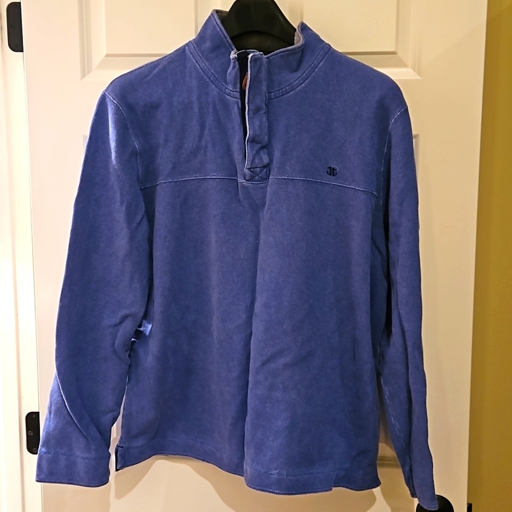 Joseph Turner 1/2 Zip Washed Pique Sweatshirt XXL